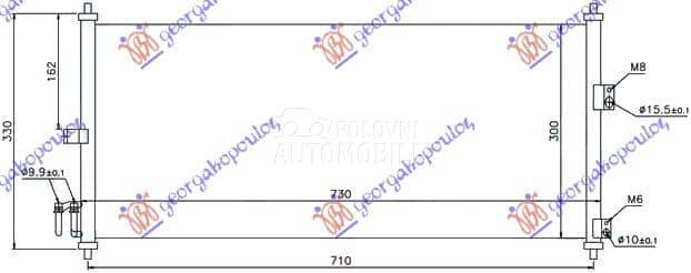 Hladnjak Klime za Nissan Almera od 2000. do 2006. god.