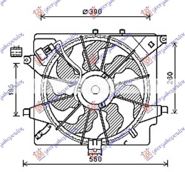 Ventilator za Kia cee`d od 2013. do 2015. god.