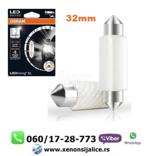 C5w sulfidne led sijalice 32mm kan bus bele osram  