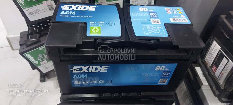 AKUM NOVO 80 AH , EXIDE AGM  
