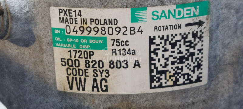 KOMPRESOR KLIME za Volkswagen Golf 7