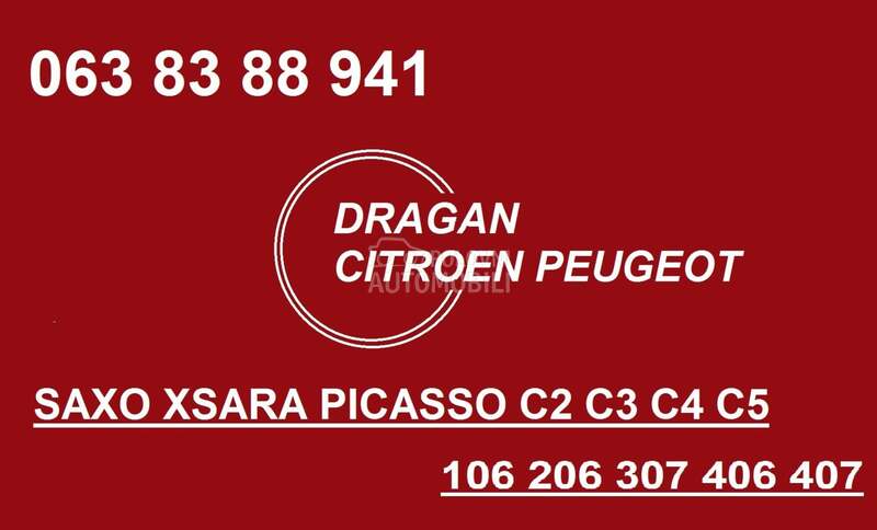 Duvaljke delovi ventilacije za Citroen Berlingo, C2, C3 ... od 1996. do 2012. god.