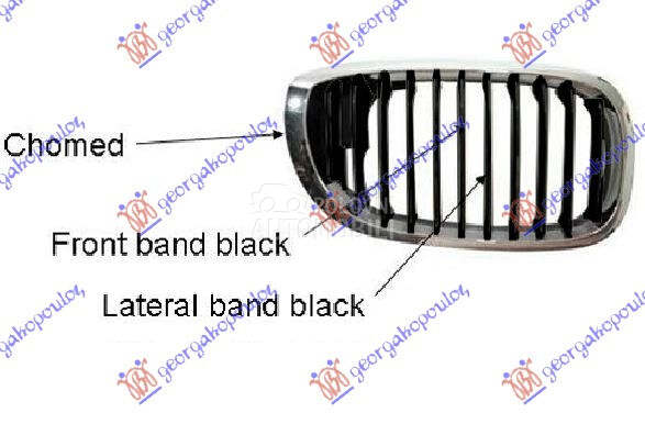 PVC MASKA HROM/CRNA  SERIES... za BMW Serija 3 od 2003. do 2006. god.
