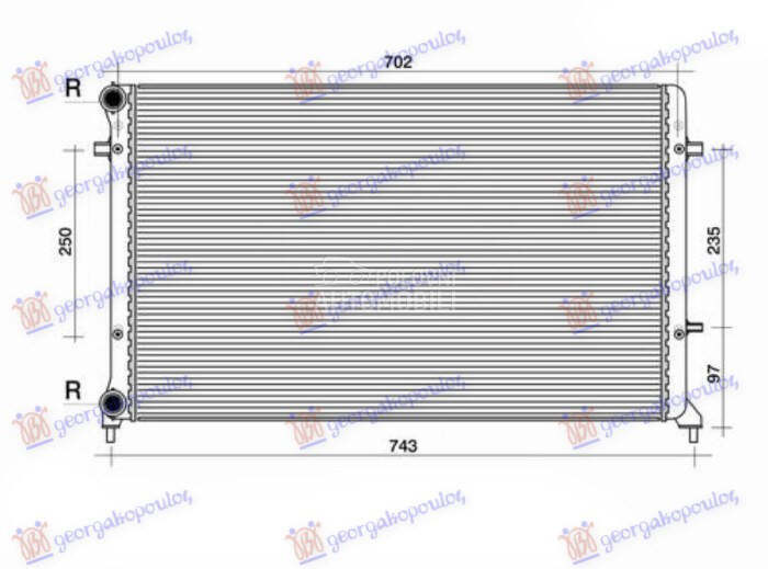 HLADNJAK MOTORA 1.4/1.6/2.0... za Volkswagen Golf od 2004. do 2008. god.