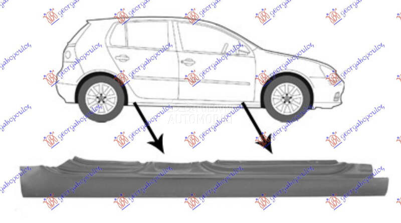 SAJTNA 5 VRATA  GOLF V 04-0... za Volkswagen Golf od 2004. do 2008. god.