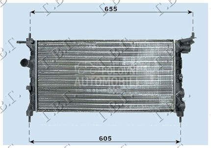 HLADNJAK MOTORA 1.2/1.4 (-A... za Opel Corsa, Corsa B od 1996. do 1997. god.