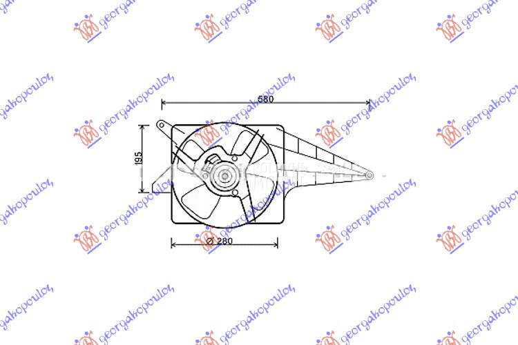 VENTILATOR 1.0-1.2cc - A/C... za Opel Corsa, Corsa B od 1997. do 2000. god.