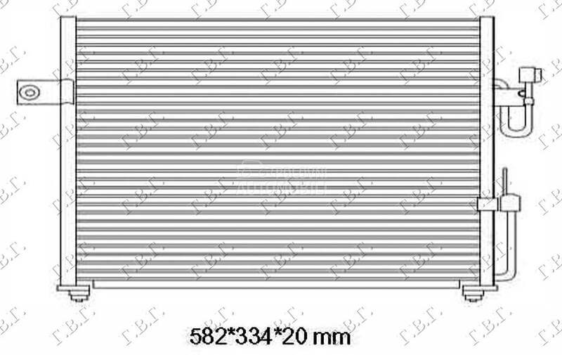 HLADNJAK KLIME BENZIN (508x... za Hyundai Accent od 1994. do 1997. god.