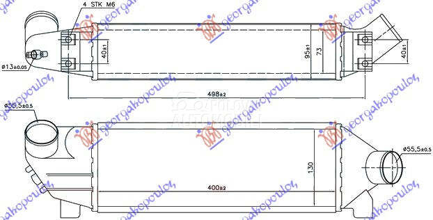 HLADNJAK INTERKULERA 2.0 TD... za Ford Transit Connect od 2000. do 2006. god.
