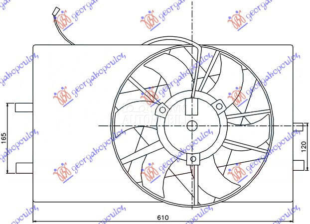 VENTILATOR KOMPLET (BENZIN/... za Mercedes Benz A Klasa