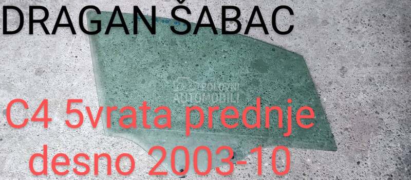 staklo prednje desno 5 vrata za Citroen C4 od 2002. do 2009. god.