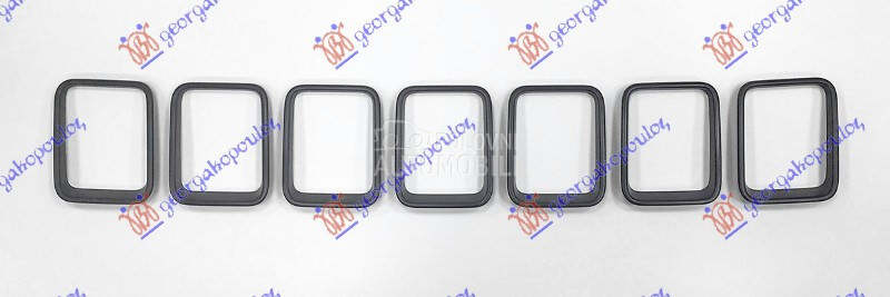 PVC MASKA CRNA (SET 7 KOM)... za Jeep Cherokee, Grand Cherokee od 2017. do 2021. god.