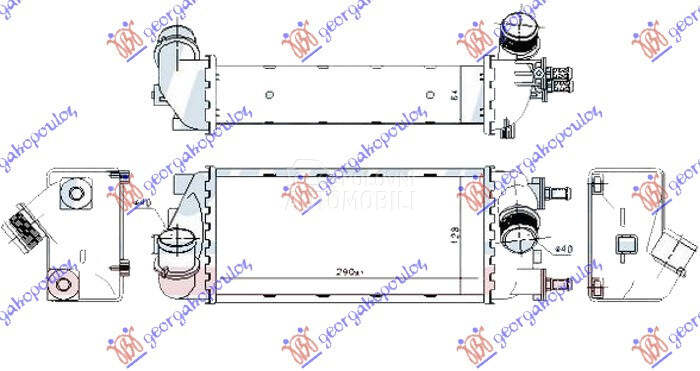 HLADNJAK INTERKULERA 0.9 TU... za Fiat Panda od 2012. do 2025. god.