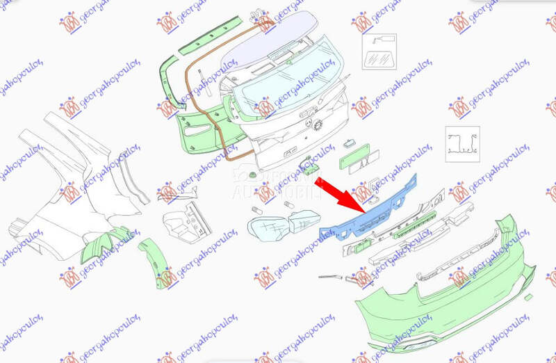 ZADNJI VEZNI LIM (H/B)  TIP... za Fiat Tipo od 2016. do 2021. god.