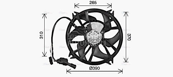 Ventilator za Peugeot 407 od 2004. do 2010. god.