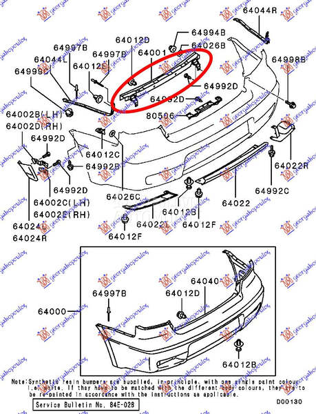 Sina branika za Mitsubishi Outlander od 2003. do 2007. god.
