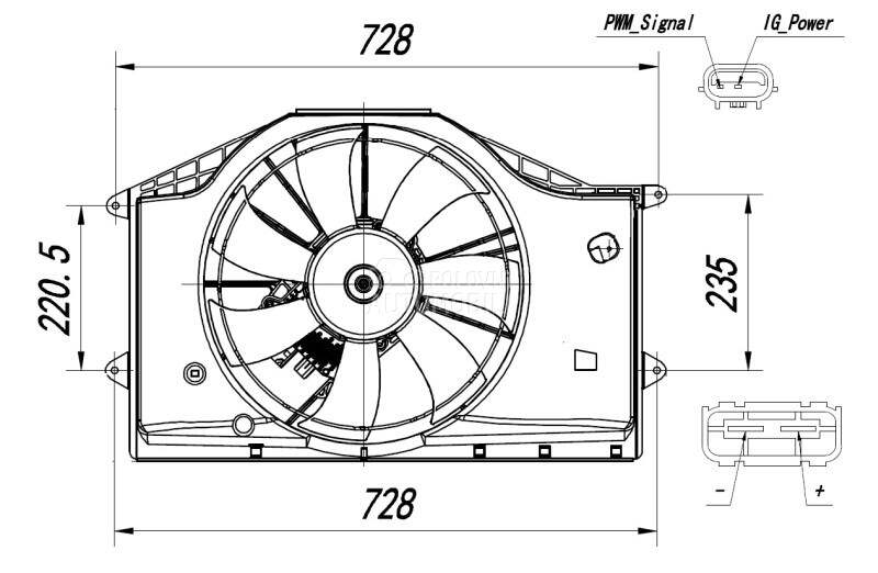 Ventilator za Honda Civic od 2016. do 2022. god.