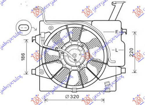 Ventilator za Kia Picanto od 2011. do 2015. god.
