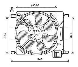 Ventilator za Chevrolet Spark od 2010. do 2013. god.
