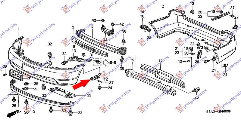 NOSAC PREDNJEG BRANIKA za Honda Civic od 2001. do 2004. god.