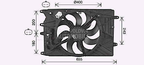 Ventilator za Fiat Tipo od 2016. do 2021. god.