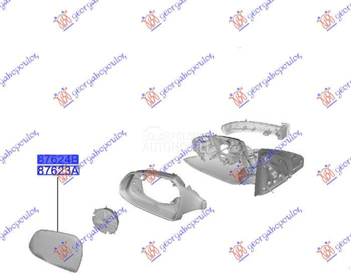 Staklo retrovizora za Hyundai i10 od 2019. do 2023. god.