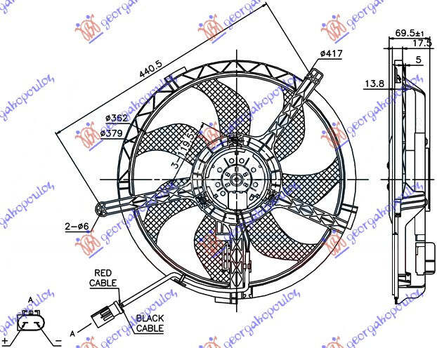 Ventilator za MINI Clubman od 2010. do 2015. god.
