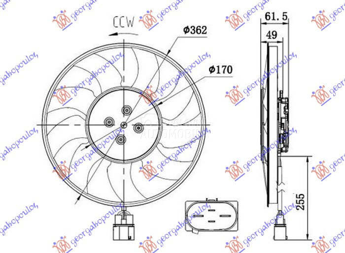 Ventilator za Audi A4 od 2015. do 2018. god.