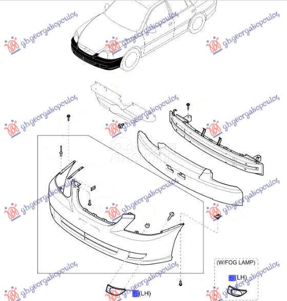 Resetka branika za Kia Rio od 2002. do 2005. god.