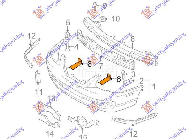 NOSAC PREDNJEG BRANIKA za Hyundai Elantra od 2004. do 2007. god.