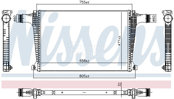 Interkuler za Volkswagen Touareg - 4M0145805J