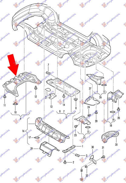 Šuspleh za Volkswagen Jetta od 2010. do 2014. god.