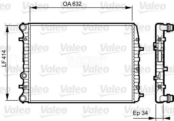 Hladnjak za Volkswagen Cross Polo od 2005. do 2009. god.