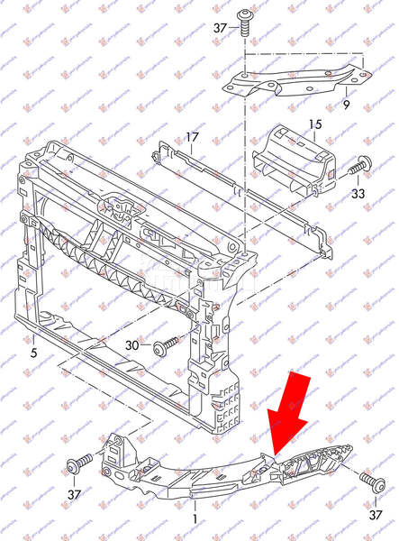 Nosac Fara za Volkswagen Cross Polo od 2009. do 2017. god.