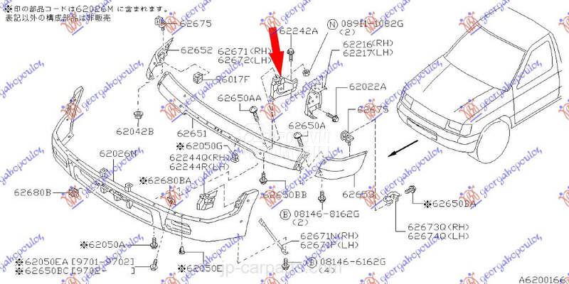 NOSAC PREDNJEG BRANIKA za Nissan Navara od 1998. do 2001. god.