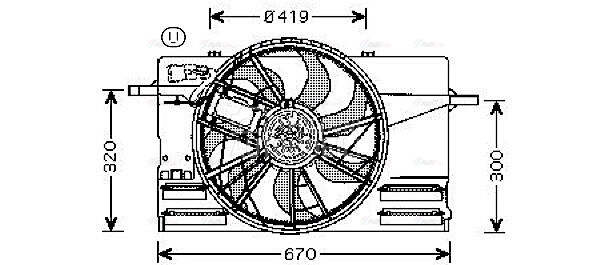 Ventilator za Volvo V50 od 2004. do 2007. god.