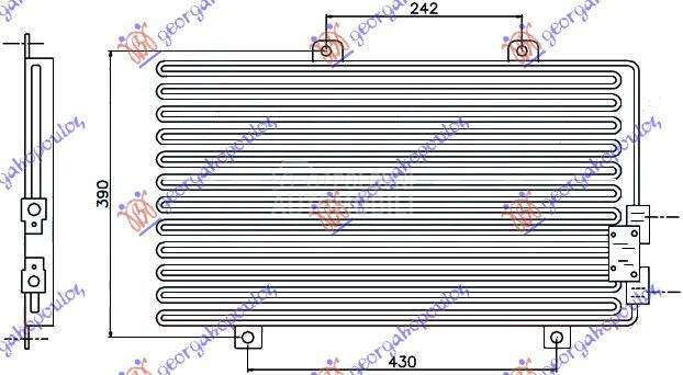 HLADNJAK KLIME TS (54.5x34.... za Alfa Romeo 146 od 1994. do 1999. god.