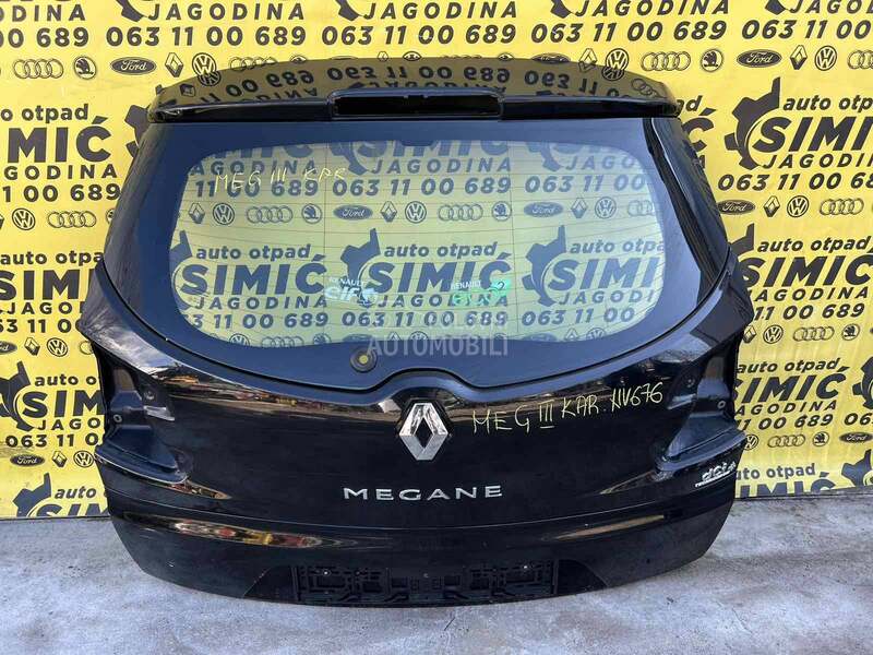 Vrata gepeka crna NV676 za Renault Megane od 2009. do 2016. god.
