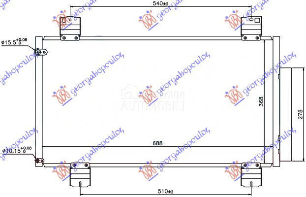 HLADNJAK KLIME 2.2 CDTi (68... za Honda Accord