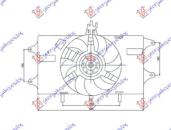 VENTILATOR KOMPLET (1.2 BEN... za Fiat Doblo od 2001. do 2005. god.