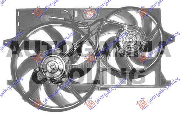 VENTILATOR (DUPLI) KOMPLET... za Citroen Jumpy od 1995. do 2003. god.