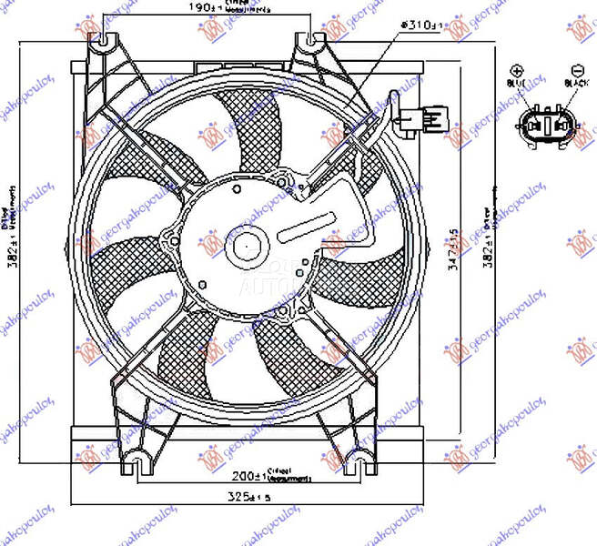 VENTILATOR KLIME KOMPLET (B... za Hyundai Accent