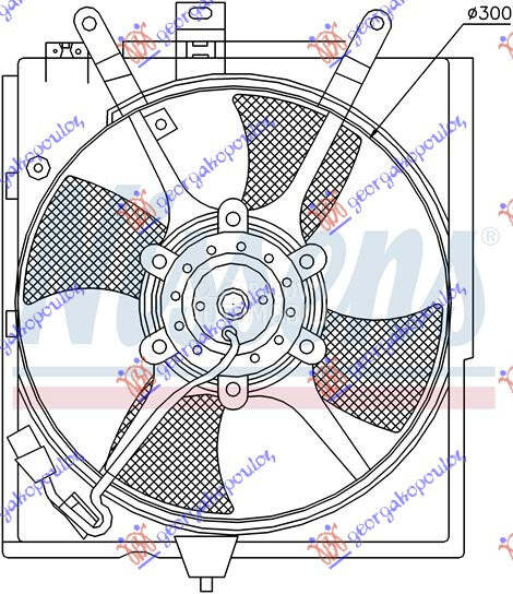 VENTILATOR HLADNJAKA KOMPLE... za Volvo S40 od 2000. do 2004. god.