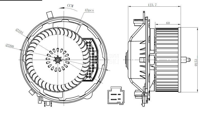 Ventilator Kabine za Seat Tarraco od 2018. do 2021. god.