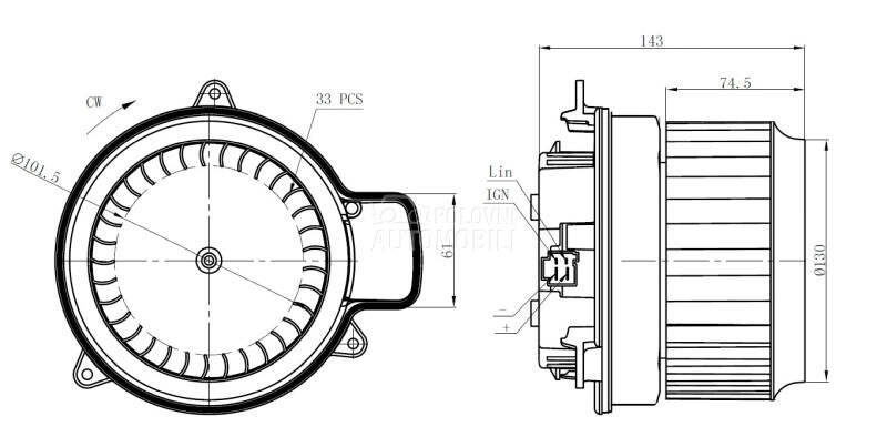 Ventilator Kabine za Bentley Mulsanne od 2009. do 2020. god.