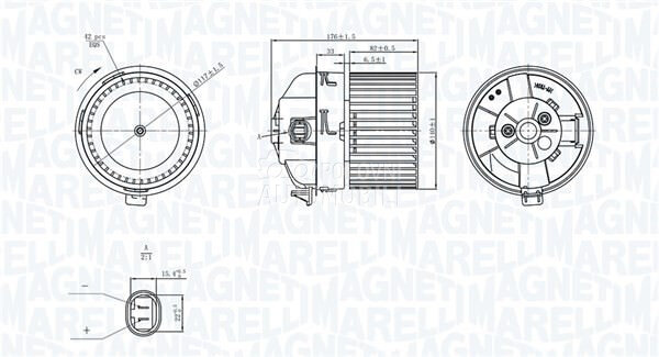 Ventilator Kabine za Audi  od 2007. do 2014. god. - 6441Z7