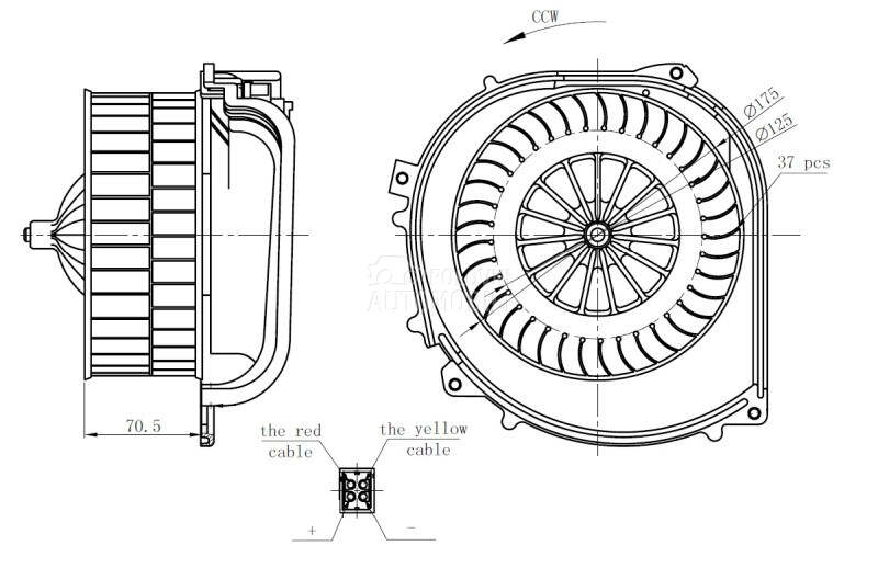 Ventilator Kabine za Mercedes Benz S Klasa od 1991. do 1998. god.