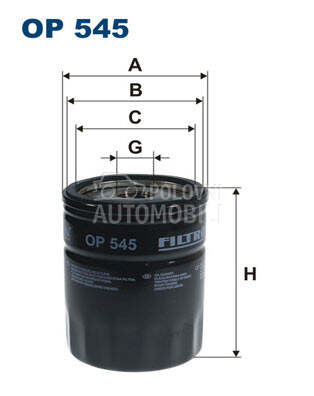 Filter ulja za Peugeot 405 od 1992. do 1995. god. - 1109 AR