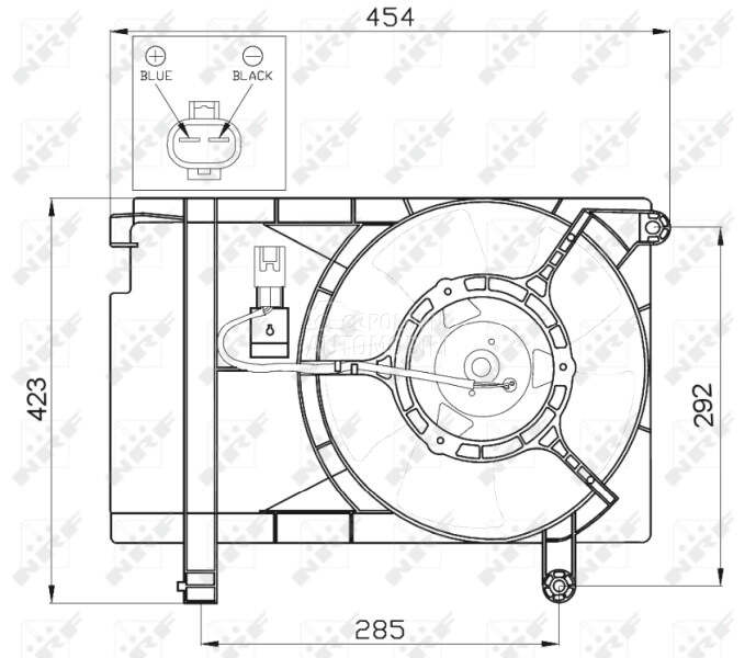 Ventilator motora visko za Daewoo Kalos od 2002. do 2004. god.