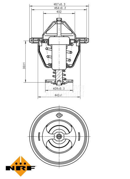 Termostat za Saab 9-5 od 1998. do 2009. god. - ERR2803